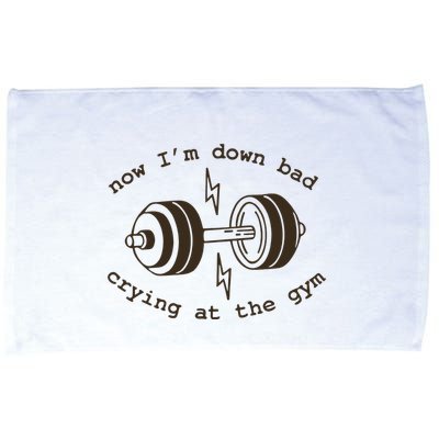 Down Bad Crying At The Gym Microfiber Hand Towel
