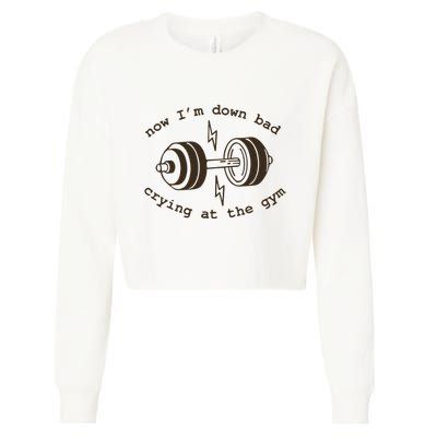 Down Bad Crying At The Gym Cropped Pullover Crew