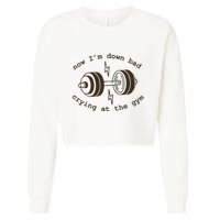Down Bad Crying At The Gym Cropped Pullover Crew