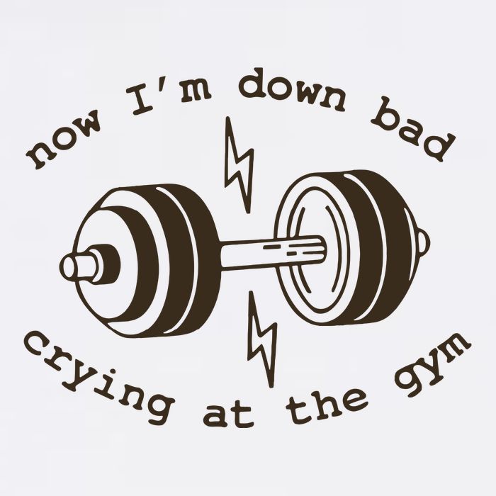 Down Bad Crying At The Gym Short Acrylic Beanie