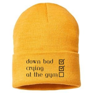 Down Bad Crying At The Gym Sustainable Knit Beanie