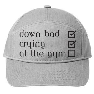 Down Bad Crying At The Gym 7-Panel Snapback Hat