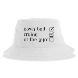 Down Bad Crying At The Gym Sustainable Bucket Hat