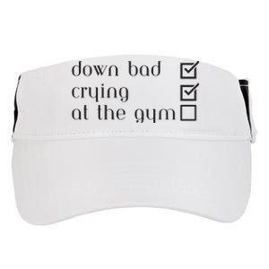 Down Bad Crying At The Gym Adult Drive Performance Visor