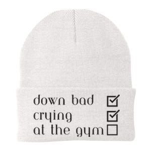 Down Bad Crying At The Gym Knit Cap Winter Beanie