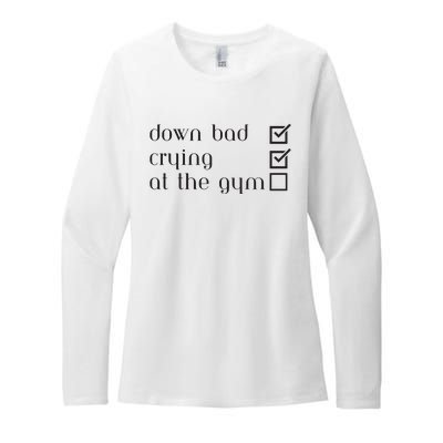 Down Bad Crying At The Gym Womens CVC Long Sleeve Shirt