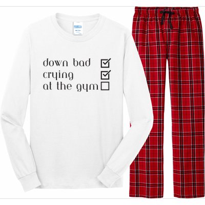 Down Bad Crying At The Gym Long Sleeve Pajama Set