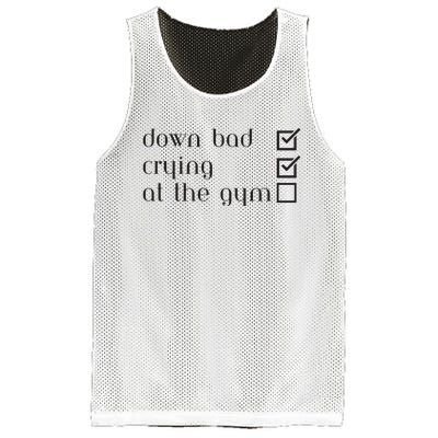 Down Bad Crying At The Gym Mesh Reversible Basketball Jersey Tank