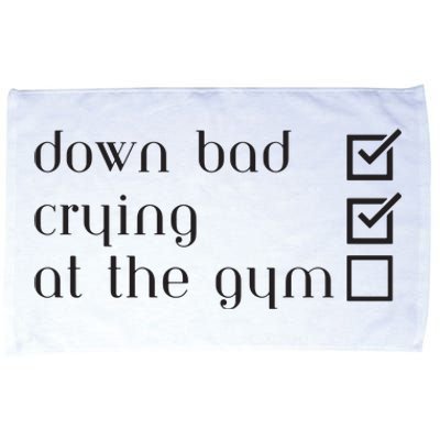 Down Bad Crying At The Gym Microfiber Hand Towel