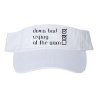 Down Bad Crying At The Gym Valucap Bio-Washed Visor