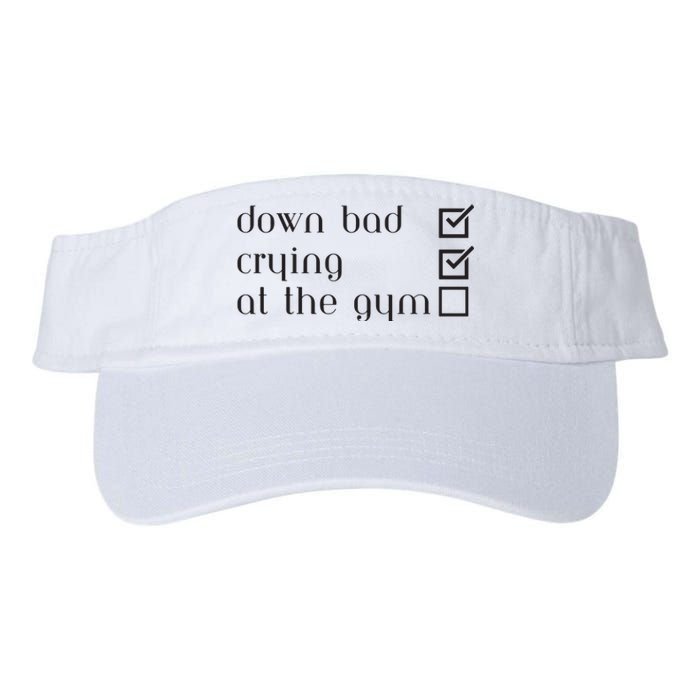 Down Bad Crying At The Gym Valucap Bio-Washed Visor