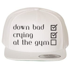 Down Bad Crying At The Gym Wool Snapback Cap