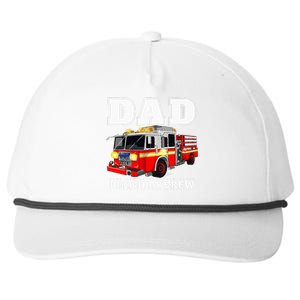 Dad Birthday Crew Fire Truck Firefighter Fireman Party Snapback Five-Panel Rope Hat