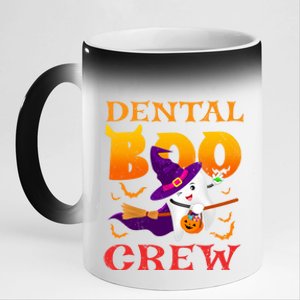 Dental Boo Crew Funny Dentists Halloween Costume Matching Meaningful Gift 11oz Black Color Changing Mug