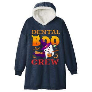 Dental Boo Crew Funny Dentists Halloween Costume Matching Meaningful Gift Hooded Wearable Blanket