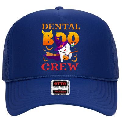 Dental Boo Crew Funny Dentists Halloween Costume Matching Meaningful Gift High Crown Mesh Back Trucker Hat