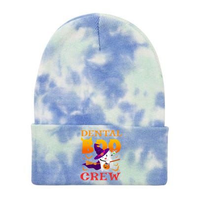 Dental Boo Crew Funny Dentists Halloween Costume Matching Meaningful Gift Tie Dye 12in Knit Beanie