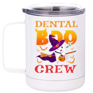 Dental Boo Crew Funny Dentists Halloween Costume Matching Meaningful Gift 12 oz Stainless Steel Tumbler Cup