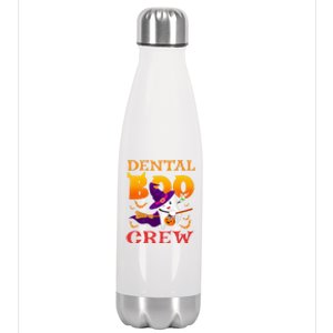 Dental Boo Crew Funny Dentists Halloween Costume Matching Meaningful Gift Stainless Steel Insulated Water Bottle