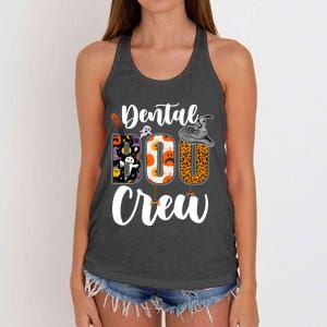 Dental Boo Crew Ghost Funny Dentist And Assistants Halloween Gift Women's Knotted Racerback Tank