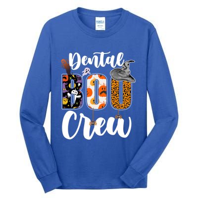 Dental Boo Crew Ghost Funny Dentist And Assistants Halloween Gift Tall Long Sleeve T-Shirt