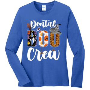 Dental Boo Crew Ghost Funny Dentist And Assistants Halloween Gift Ladies Long Sleeve Shirt