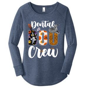 Dental Boo Crew Ghost Funny Dentist And Assistants Halloween Gift Women's Perfect Tri Tunic Long Sleeve Shirt