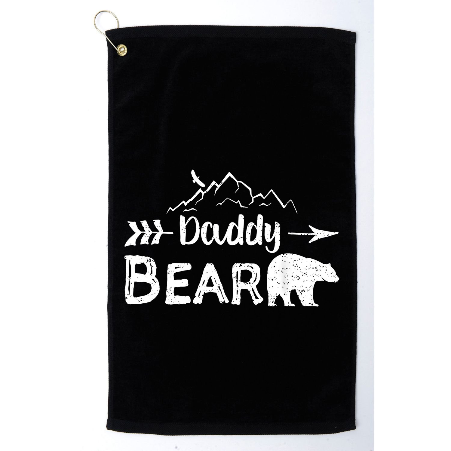 Daddy Bear Cute Gift Matching Family Mama Papa Bear Camping Gift Golf Towel