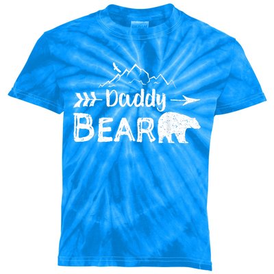 Daddy Bear Cute Gift Matching Family Mama Papa Bear Camping Gift Kids Tie-Dye T-Shirt