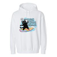 Depressed Black Cat Garment-Dyed Fleece Hoodie