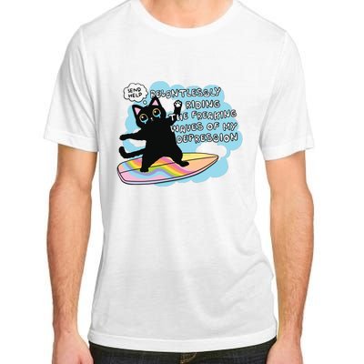 Depressed Black Cat Adult ChromaSoft Performance T-Shirt