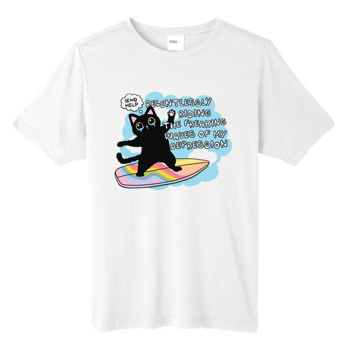 Depressed Black Cat Tall Fusion ChromaSoft Performance T-Shirt