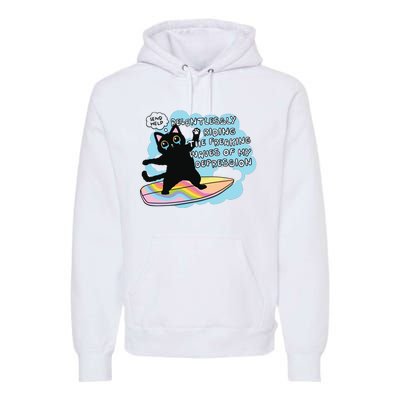 Depressed Black Cat Premium Hoodie