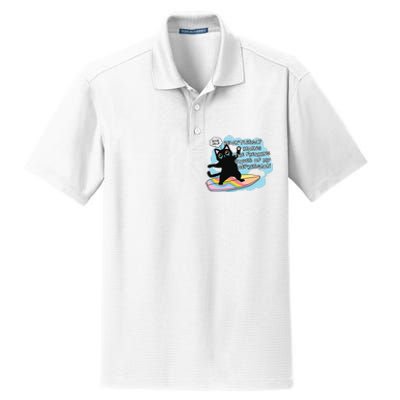 Depressed Black Cat Dry Zone Grid Polo