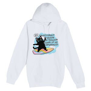 Depressed Black Cat Premium Pullover Hoodie