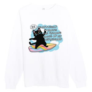 Depressed Black Cat Premium Crewneck Sweatshirt