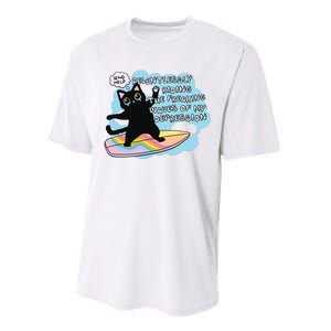 Depressed Black Cat Performance Sprint T-Shirt