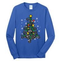 Dirt Bikes Christmas Tree Xmas Pajamas Pjs Motocross Boy Great Gift Tall Long Sleeve T-Shirt