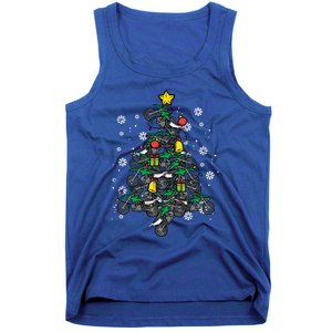 Dirt Bikes Christmas Tree Xmas Pajamas Pjs Motocross Boy Great Gift Tank Top