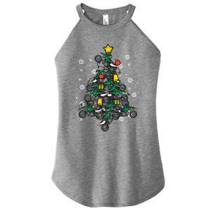 Dirt Bikes Christmas Tree Xmas Pajamas Pjs Motocross Boy Great Gift Women's Perfect Tri Rocker Tank