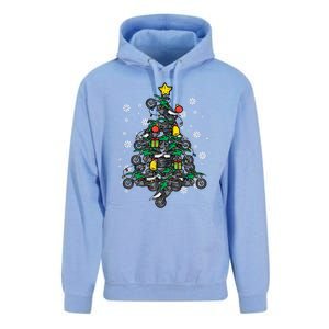 Dirt Bikes Christmas Tree Xmas Pajamas Pjs Motocross Boy Great Gift Unisex Surf Hoodie