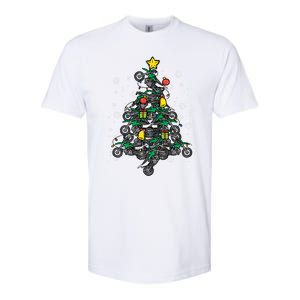 Dirt Bikes Christmas Tree Xmas Pajamas Pjs Motocross Boy Great Gift Softstyle CVC T-Shirt