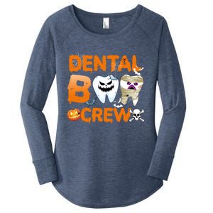 Dental Boo Crew Halloween Dentists Dental Asst Matching Gift Women's Perfect Tri Tunic Long Sleeve Shirt