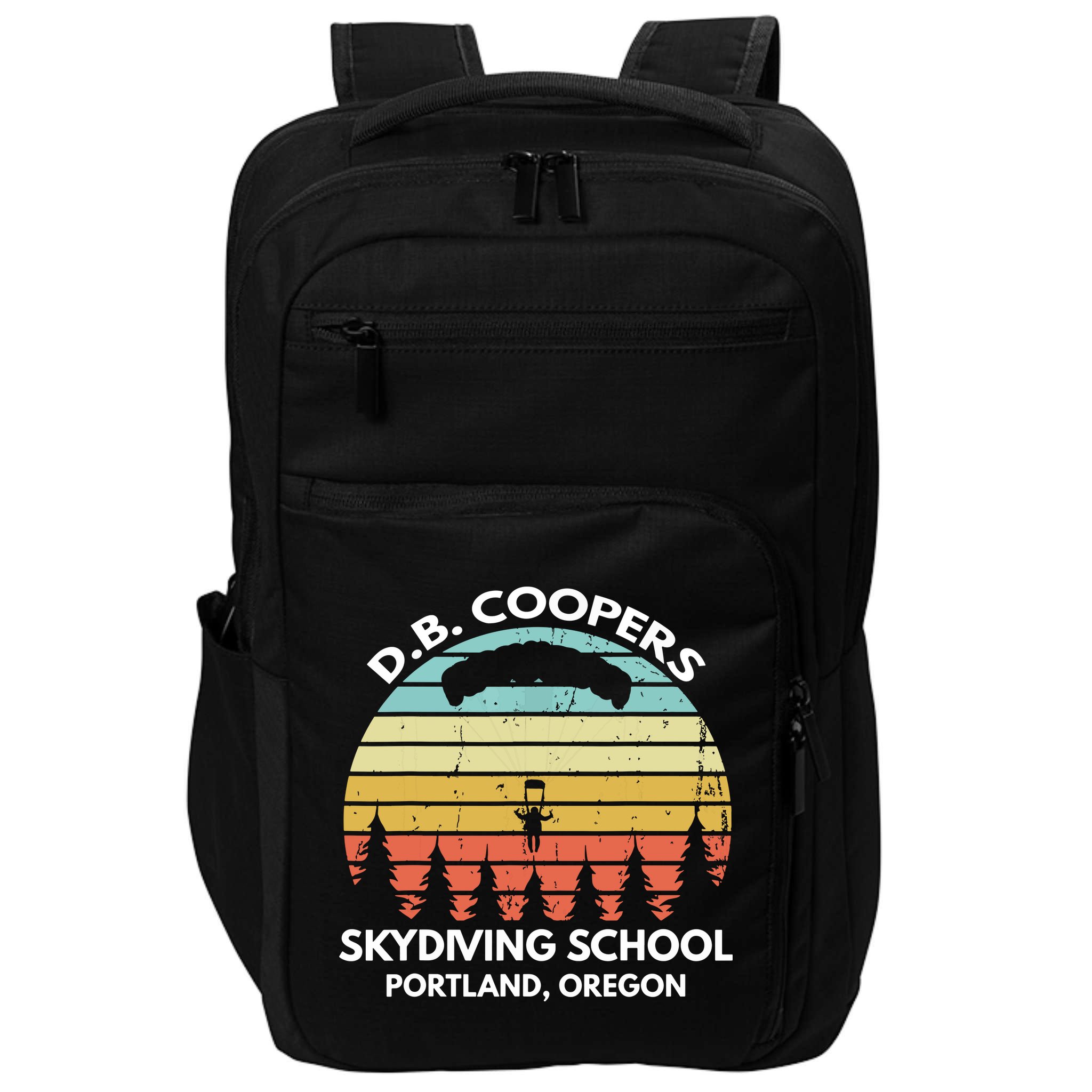 D. B. Coopers Skydiving School Portland, Oregon Funny Impact Tech Backpack