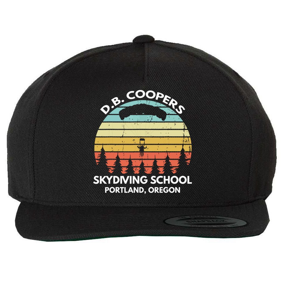 D. B. Coopers Skydiving School Portland, Oregon Funny Wool Snapback Cap