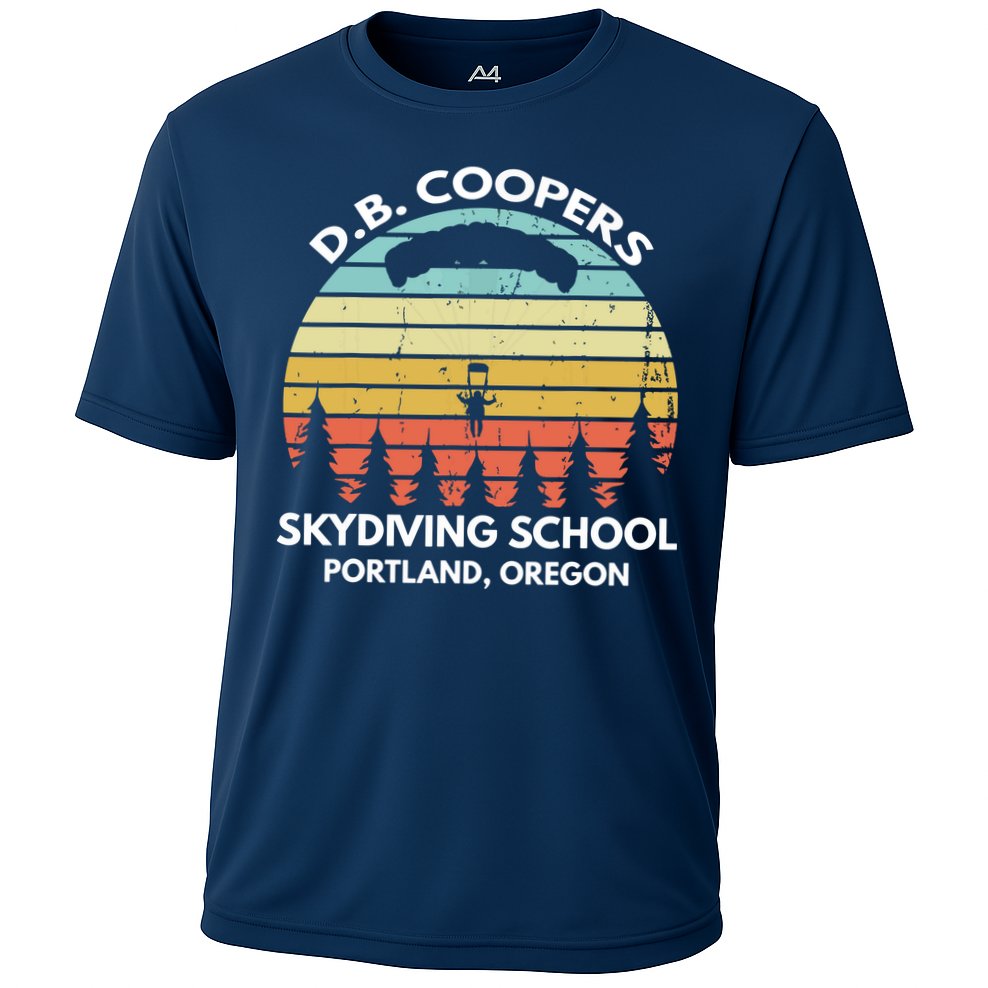 D. B. Coopers Skydiving School Portland, Oregon Funny Cooling Performance Crew T-Shirt