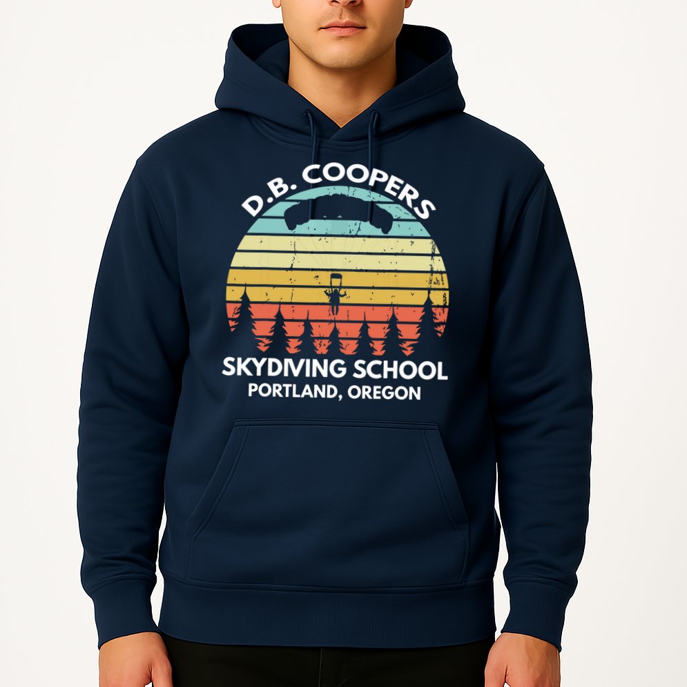 D. B. Coopers Skydiving School Portland, Oregon Funny Hoodie