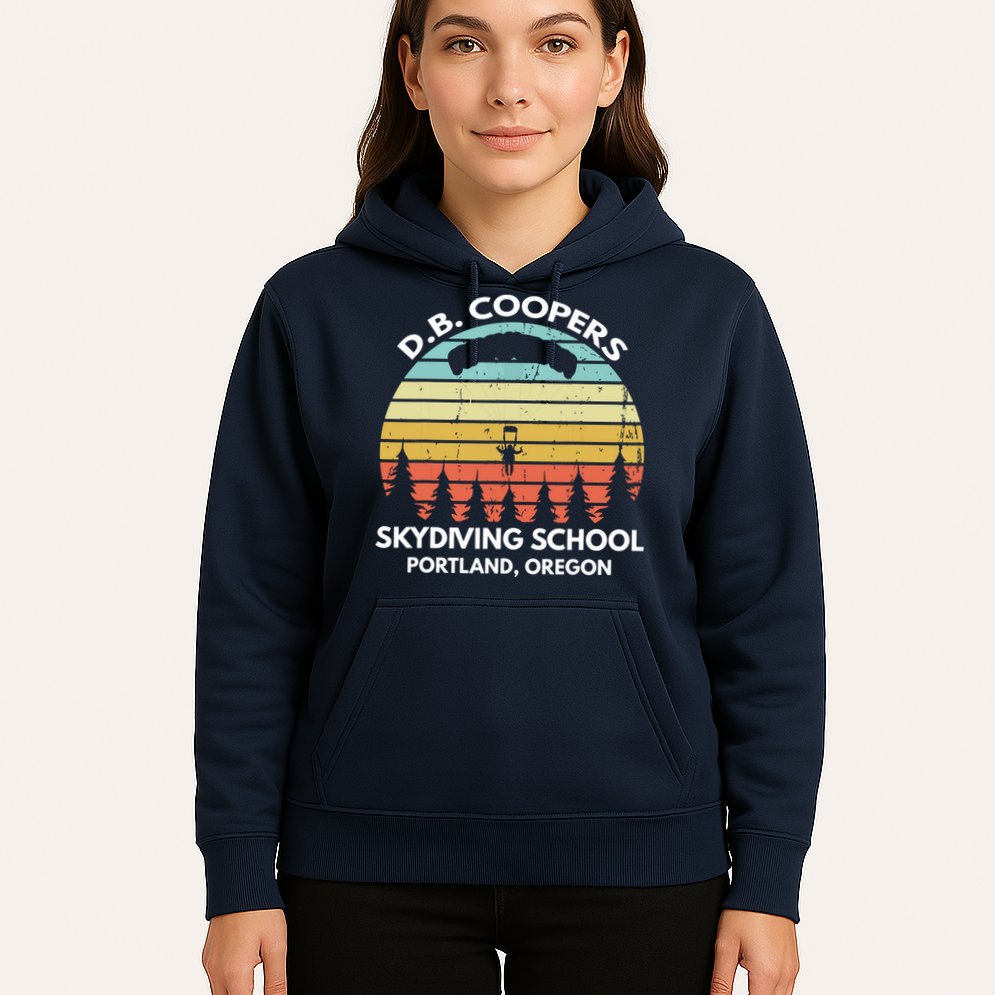 D. B. Coopers Skydiving School Portland, Oregon Funny Hoodie
