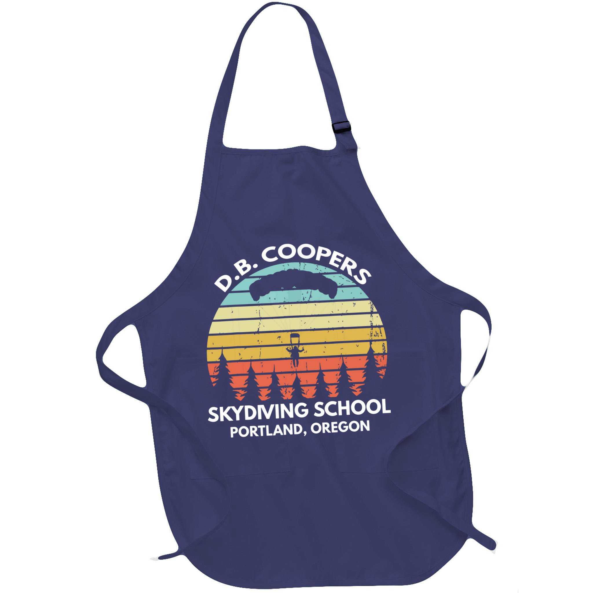 D. B. Coopers Skydiving School Portland, Oregon Funny Apron
