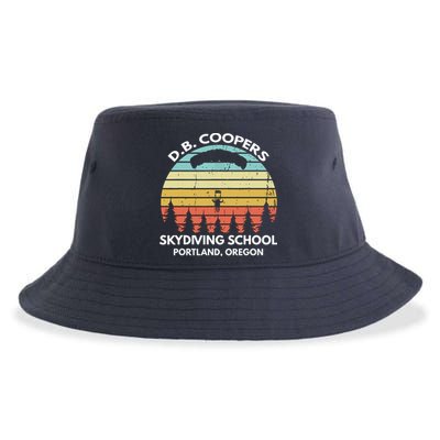 D. B. Coopers Skydiving School Portland, Oregon Funny Sustainable Bucket Hat